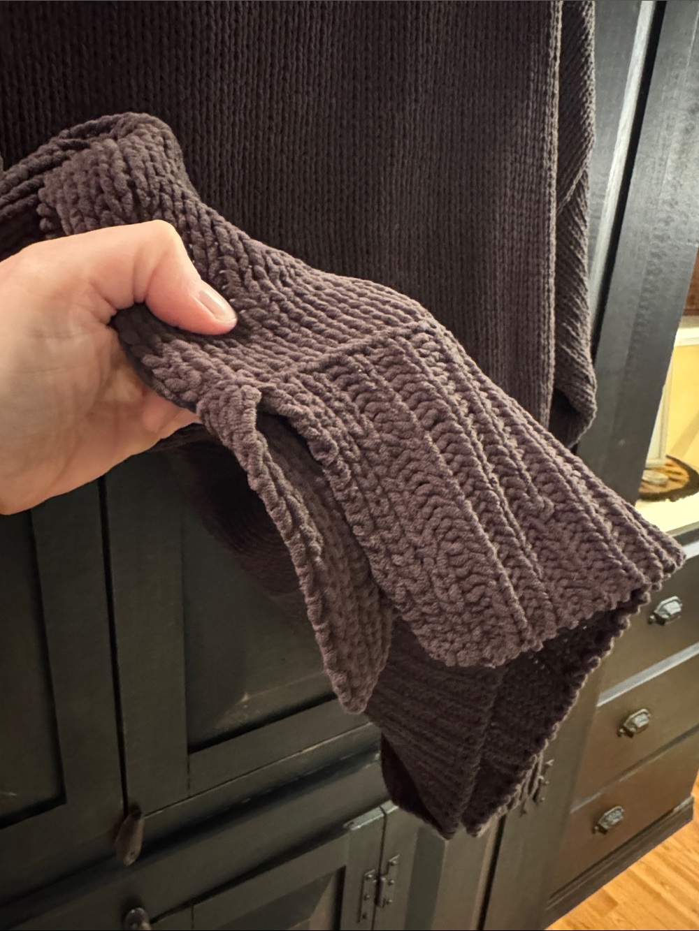 aerie Chunky Ribbed Crew Sweater cinder brown - Picture 11 of 11